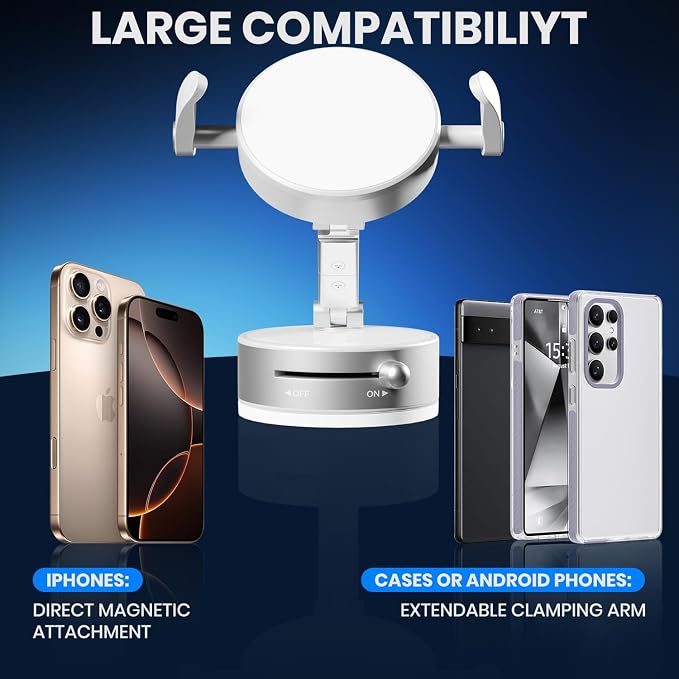 Upgraded 360° Adjustable Vacuum Magnetic Phone Holder, Vacuum Magnetic Suction - Image 2