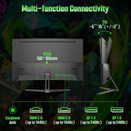 SANSUI 27 Inch Curved 240Hz Gaming Monitor, 2K WQHD 1500R Curved Computer - Image 9