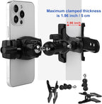 Clamp Phone Stand Holder for Desk/Table/Glass/Baffle/Easel/Guitar Head - Image 5