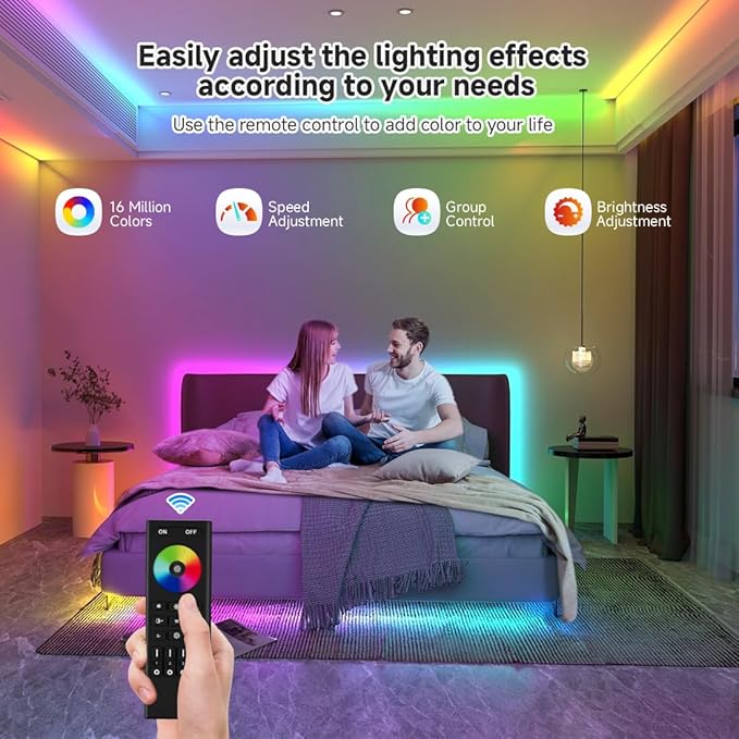 2.4G WiFi SPI RGB Controller DR03W & RC03RF RF Remote Set, Control by Smart - Image 4