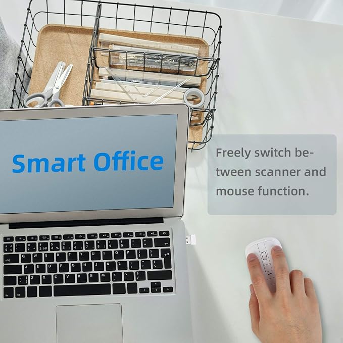 New Wireless Mouse Barcode Scanner, 2-in-1 Design 2D Handheld Barcode Scanner - Image 4
