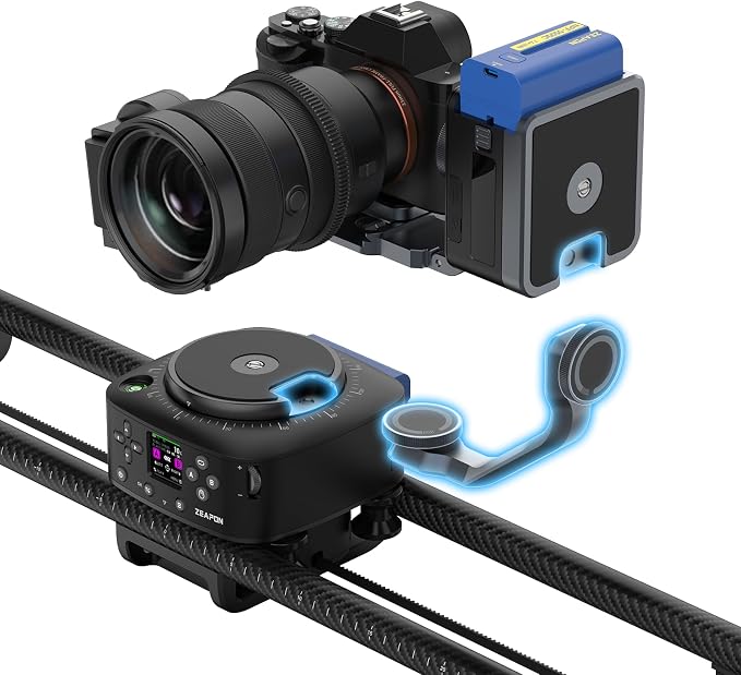 Zeapon AXIS 100 Pro Multi-axis Motorized Camera Slider, LCD Screen APP Control - Image 4