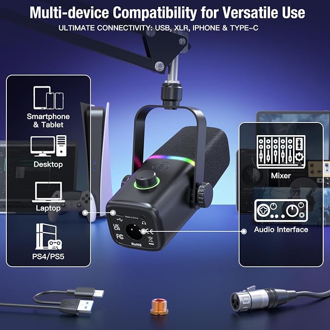 ZealSound XLR/USB Dynamic Microphone - Image 2