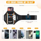 Running Armband for iPhone 15/14/13 Pro/Plus & Galaxy S20/S10, 3D Design Cell - Image 3