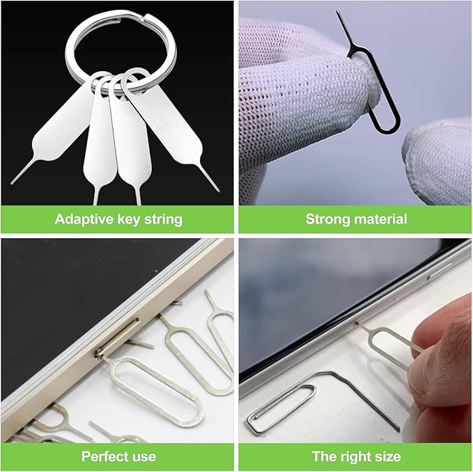 ZukoCert 16 Pieces SIM Card Removal Tool Set, SIM Card Pin, Phone SD Card - Image 6