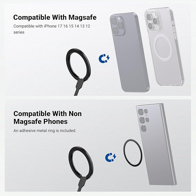NEEWER Magnetic Phone Grip, Dual Side Magnet Cell Phone Ring Holder Stand - Image 3