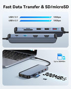USB C Docking Station 3 HDMI, Docking Station 3 Monitors, 12 in 1 Docking - Image 7