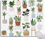 Mouse Pad, Cute House Plants Mouse Pads, Square Washable Cloth Personalized by Armanza