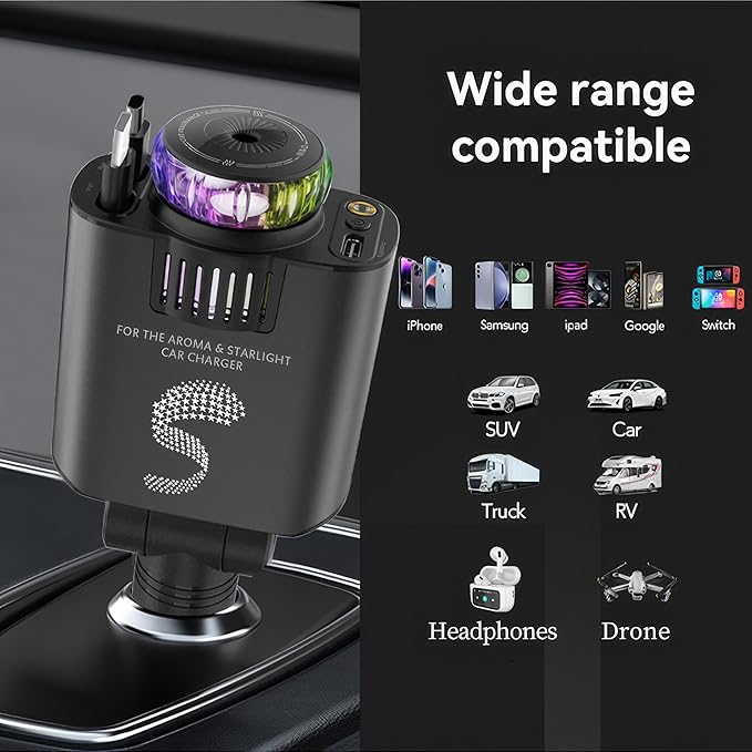 Retractable Car Charger USB C Fast Charging 120W, Car Accessories Cigarette - Image 9