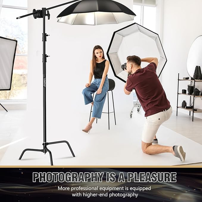 LOMTAP C Stand Light Stand Stainless Metal Photography Kit - Image 6