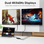 WAVLINK USB-C & USB-A to Dual HDMI Adapter 4K@60Hz - Image 2