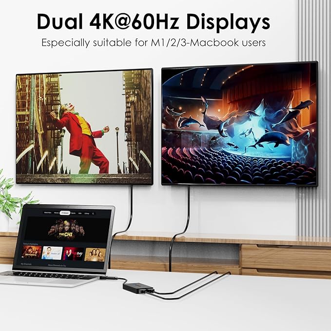 WAVLINK USB-C & USB-A to Dual HDMI Adapter 4K@60Hz - Image 2