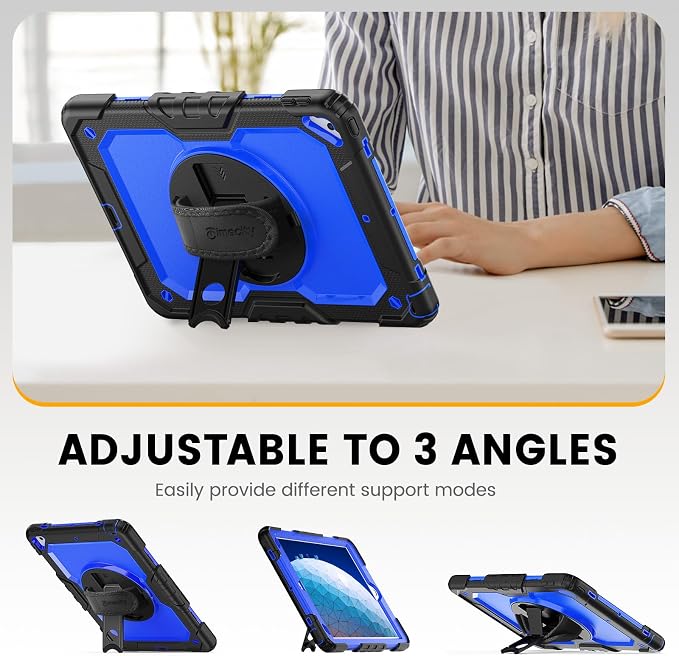 Timecity for iPad Air 3/ Pro 10.5 Inch Case, 360° Rotating Stand, Pencil Holder - Image 6
