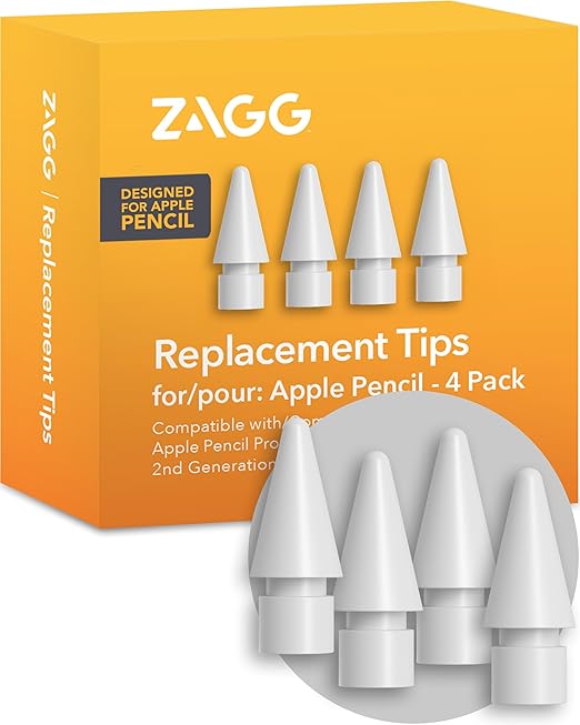 ZAGG Replacement Tips for Apple Pencil 1st Gen, 2nd Gen, & USB-C by ZAGG