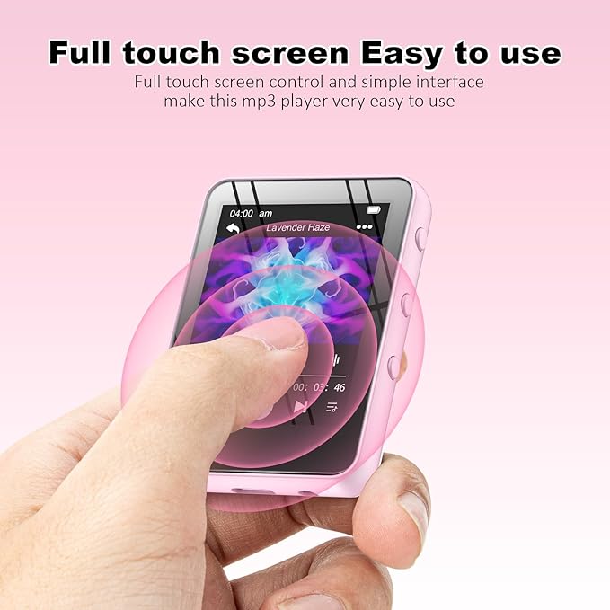 MP3 Music Player with Bluetooth, 32GB Storage, Full Touch Screen, Built-in - Image 3