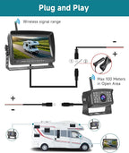 Wireless Backup Camera for RV, Wireless Reverse Camera 12V-36V for - Image 2