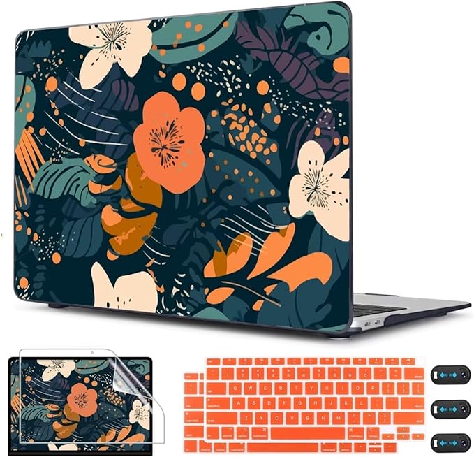 CISSOOK Compatible with MacBook Air 13 inch Case 2021 2020 2019 2018 Release M1 by CISSOOK