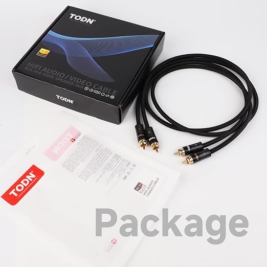 TODN Audiophile RCA Cables 3ft HiFi RCA Audio Cable Male to Male - Image 8
