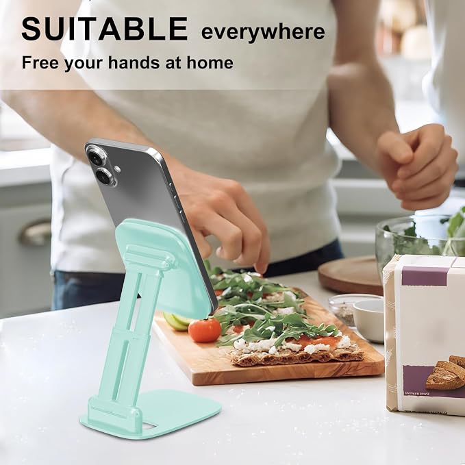 DEERLAMN Cell Phone Stand for Desk, Height Adjustable Cell Phone Holder - Image 7