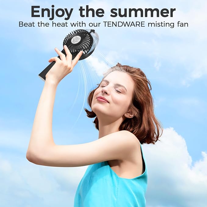 PANERGY Handheld Misting Fan – Rechargeable Battery Operated, Handheld Personal - Image 2
