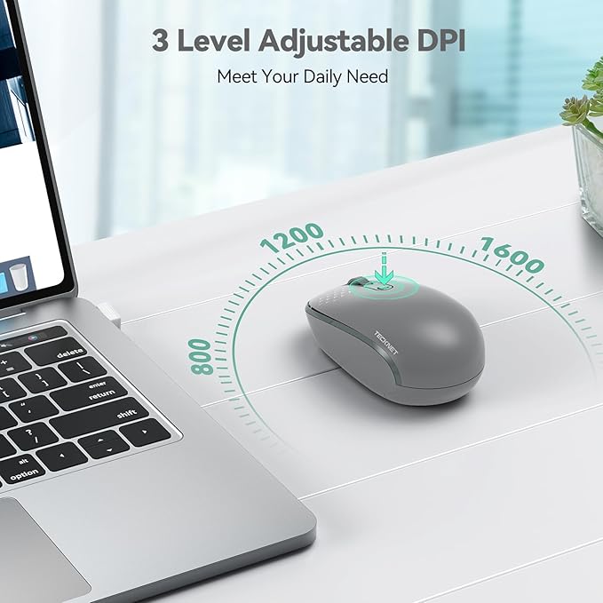 TECKNET Wireless Mouse, 2.4G Quiet Computer Mouse - Image 5