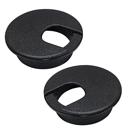 2 Pcs Desk Grommet 1-3/8" / 35 mm, Desk Cord Hole Cover, Cable Grommet ABS by EASYEAH
