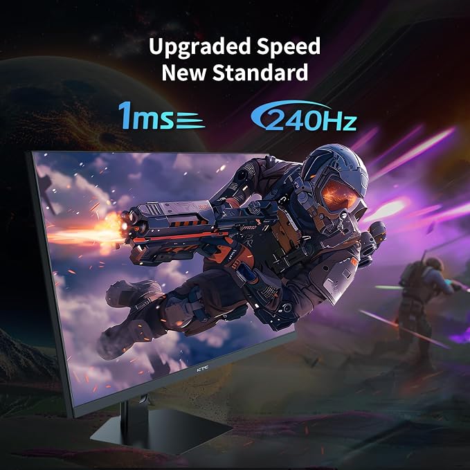 KTC 27'' 240hz Gaming Monitor 1440p 144Hz 1ms Fast HVA HDR400 130% sRGB HDMI & - Image 3