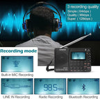 ZHIWHIS Portable Bluetooth Radio, FM AM Shortwave Radios - Image 6