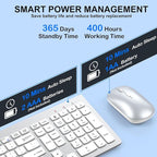 Wireless Keyboard and Mouse Combo, Ultra Slim Design Full Size Keyboard and 3 - Image 6