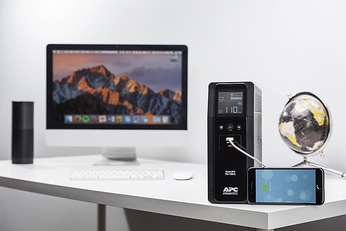 APC UPS Back-UPS Pro 1350VA Sinewave UPS, 810W Battery Backup & Surge Protector - Image 5