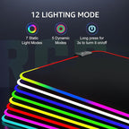KTRIO RGB Large Gaming Mouse Pad Desk Mat, Superior Micro-Weave Cloth, Non-Slip - Image 2