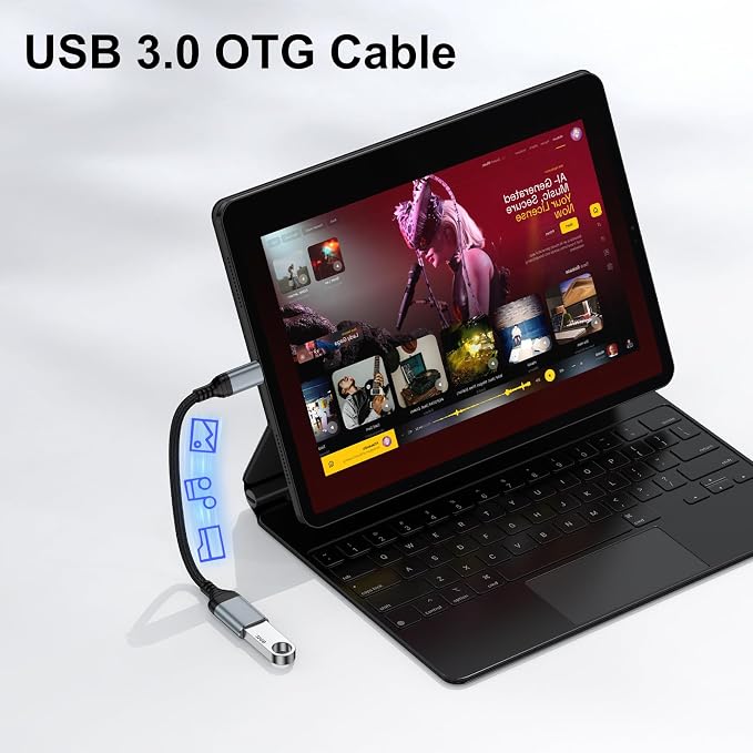 USB to USB C Adapter, Fast 5Gbps USB 3.0 OTG Adapter, USB A Female to Type C - Image 2