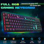 Redragon Updated S107 Gaming Keyboard and Mouse, RGB Gaming Keyboard and 10000 - Image 2