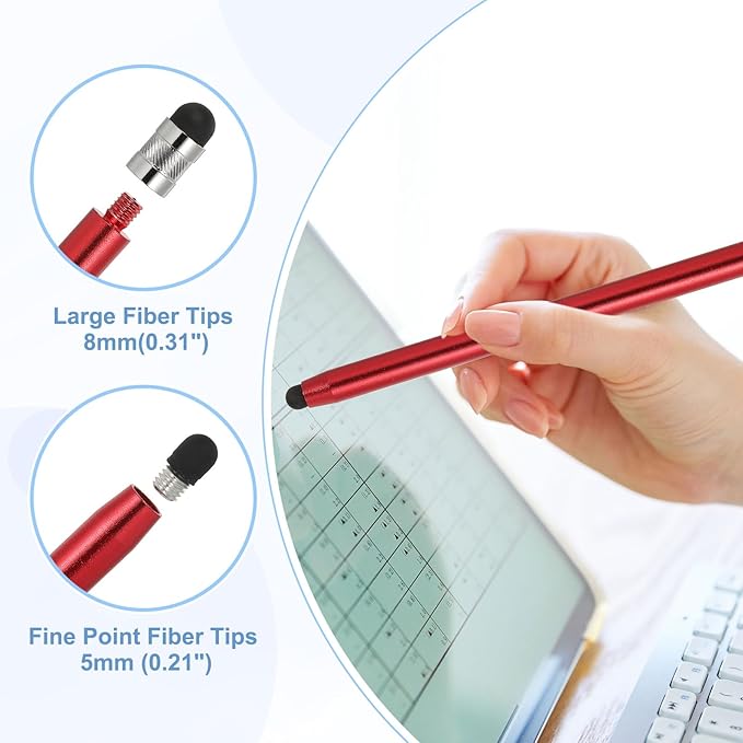 PATIKIL 5 Pcs Stylus Pens for Touch Screens, 2 in 1 High Sensitivity Universal - Image 3