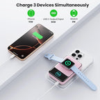 Magnetic Portable Charger for iPhone, 3-in-1 10800mAh Qi2 15W Wireless Power - Image 6