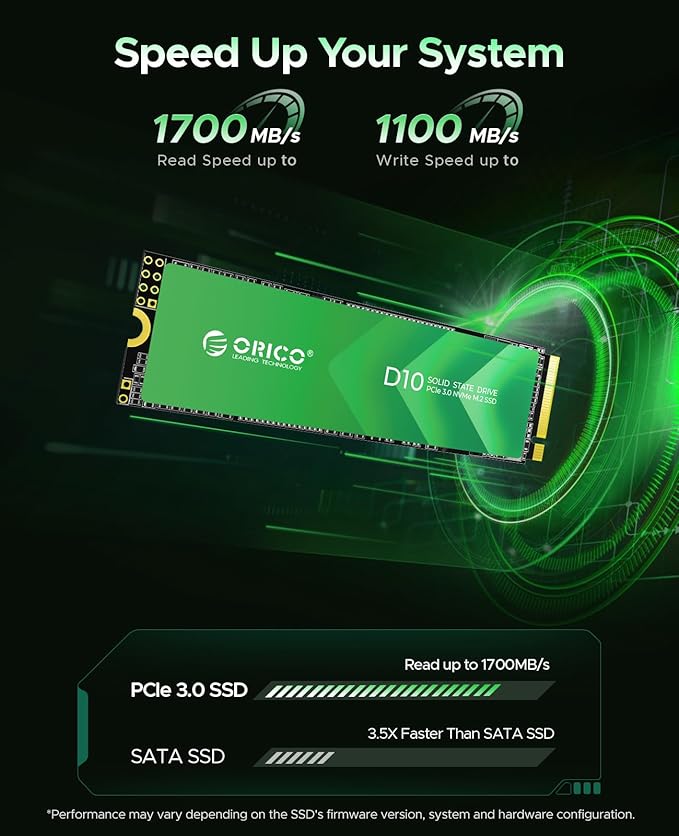 ORICO 128GB M.2 NVMe SSD, PCIe Gen3 2280 SSD - Image 2