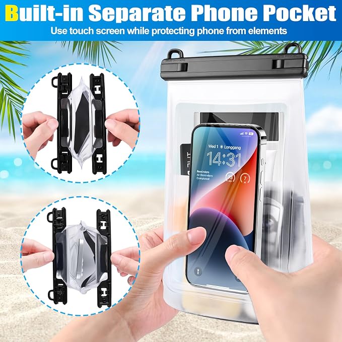2L Waterproof Phone Pouch for iPhone 16 15 14 11 Pro Max & Galaxy S24 S21 - Image 5