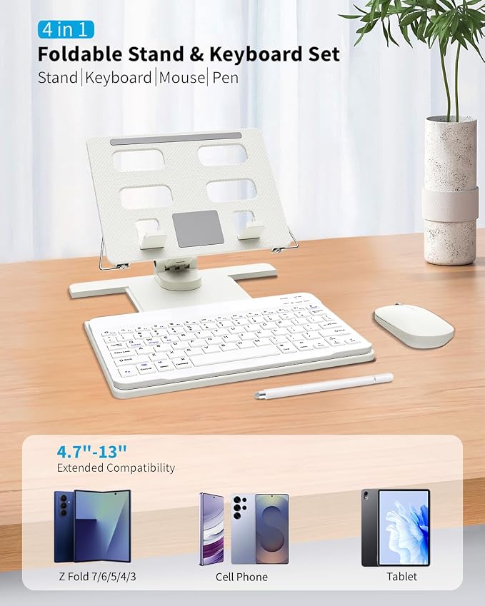 Desk Stand and Bluetooth Keyboard Combo - Image 2