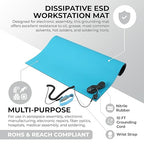 MWRF ESD Mat Kit with Wrist Strap and Grounding Cord - Image 2