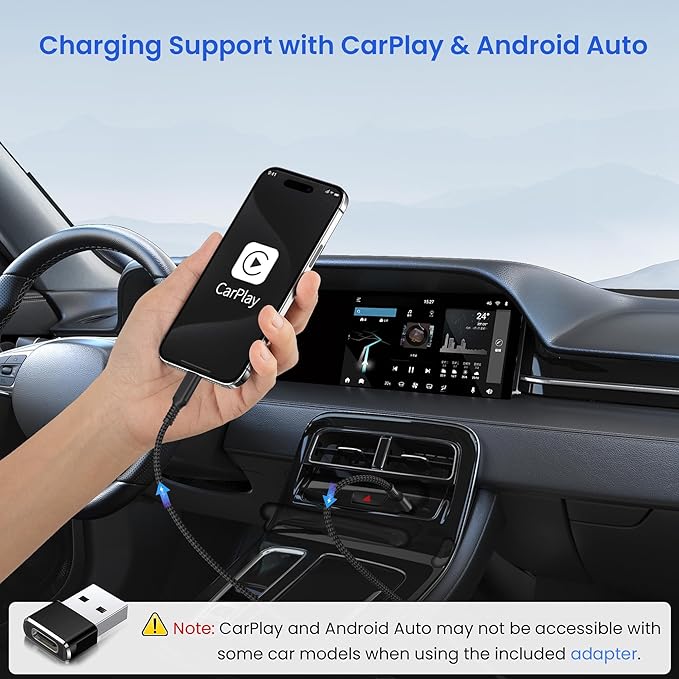Elebase USB Type C to C 100W Car Charging Cable 6.6FT - Image 2