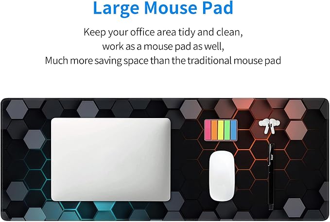 Hexagon Honeycomb Large Mouse Pad, Gaming Keyboard Desk Pad, Extended Mouse Mat - Image 8