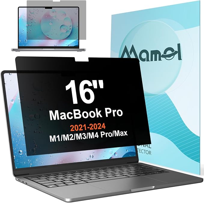 Privacy Screen for MacBook Pro 16 Inch, Matte Anti Glare Blue Light Filter by Mamol
