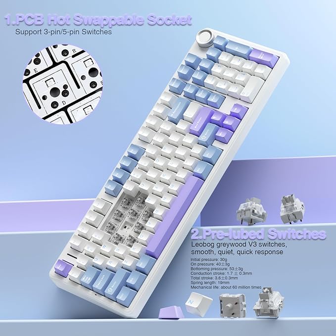 AULA F99 Pro Wireless Mechanical Keyboard - Image 7