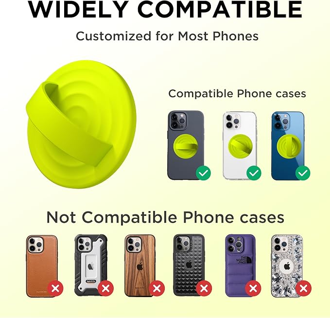 Magnetic Phone Ring Grip Holder, Silicone Finger Loop Grip, Compatible - Image 7