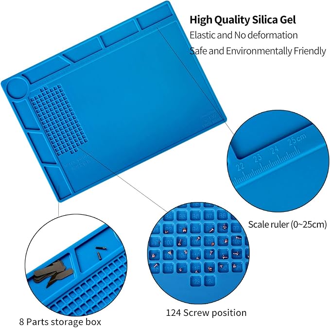Kaisi S-130 Insulation Silicone Soldering Mat Repair Mat, Heat Resistant - Image 3