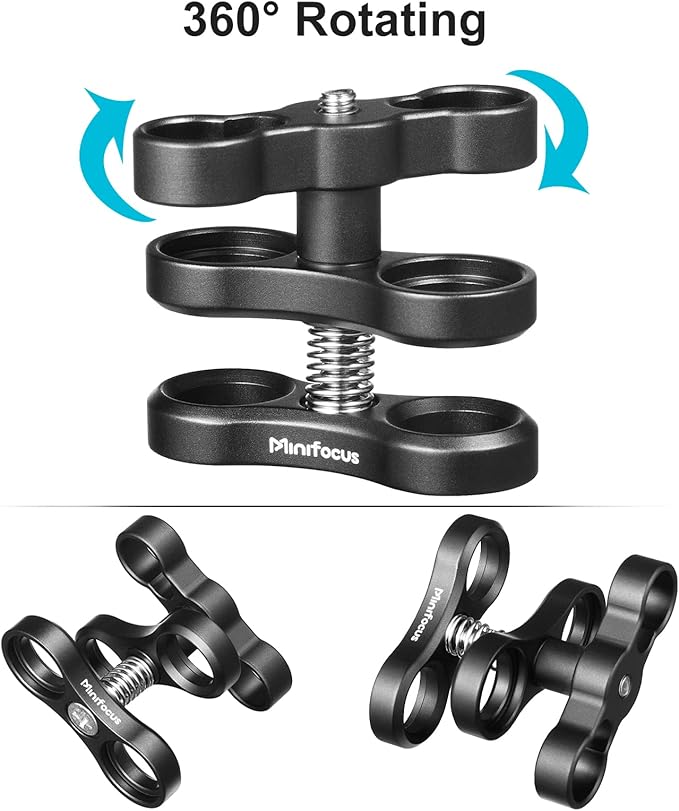 MINIFOCUS 2PCS 1'' Aluminum Ball Clamp Mount - Image 4