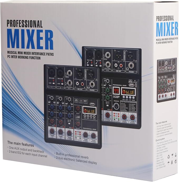 Dj Mixers, 4 Channel Audio Mixer, Sound Board - Image 5