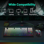 Redragon Wireless Mechanical Keyboard and Mouse Combo, RGB Backlit, TKL Creamy - Image 9