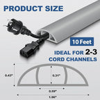 Floor Cord Cover for Wires on Floor Self Adhesive Cord Hider Floor Cable - Image 6