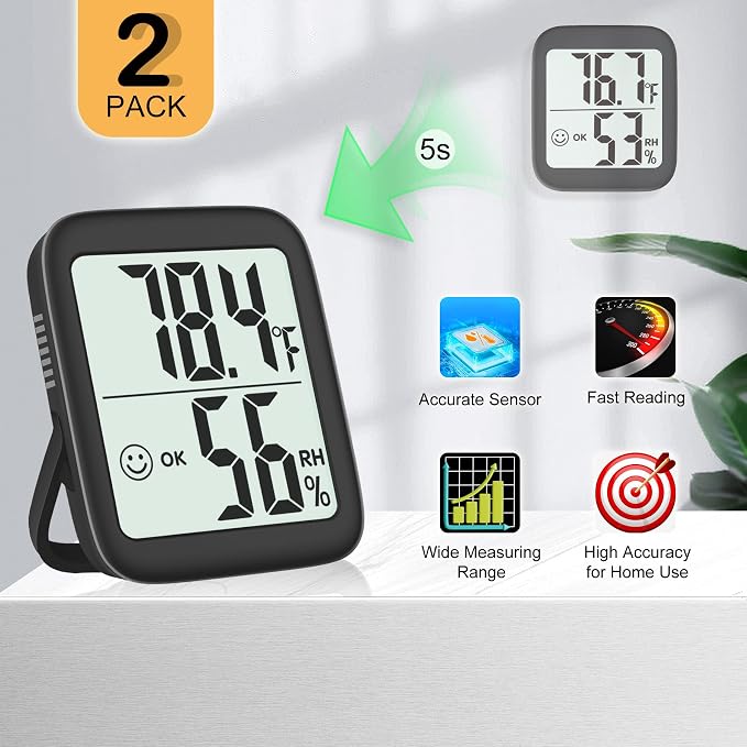 Antonki 2 Pack Room Thermometer - Image 6